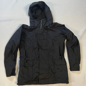 The North Face Womens Black Hooded Rain Jacket Coat Size L/G‎